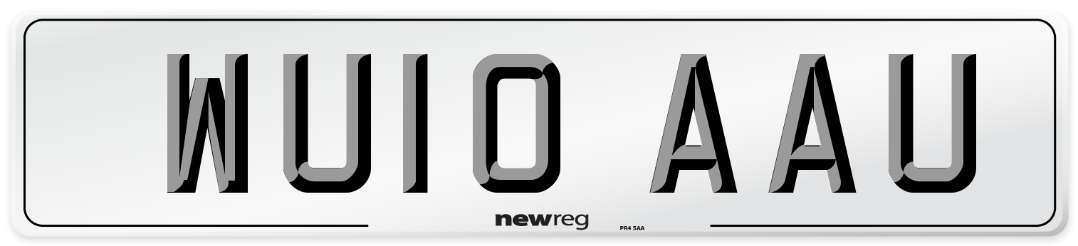 WU10 AAU Number Plate from New Reg